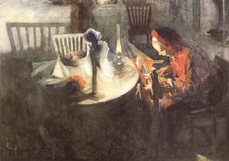 Carl Larsson The Ribbon Weaver